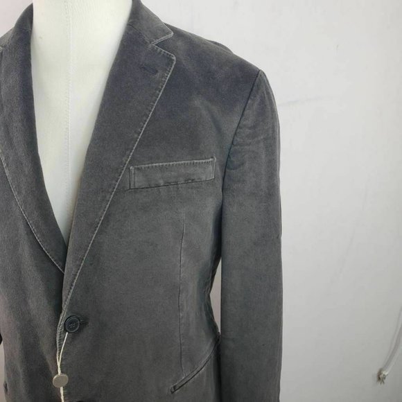 Z Zegna Mens Two Button Blazer Gray Jetted Pockets Notch Lapel 44R EU 54R New - Picture 4 of 11